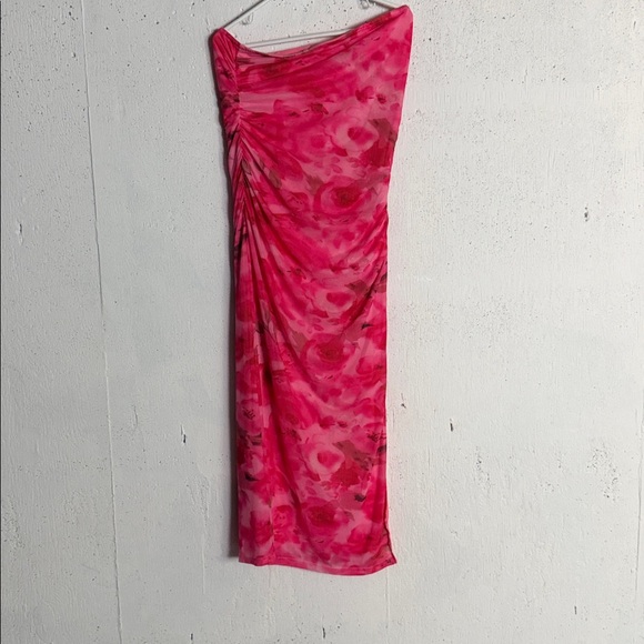 Elegant Pink Tie-Dye Dress, XL - Picture 10 of 15